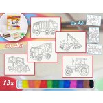 Radost v písku Sada střední PRACOVNÍ STROJE Barevné pískování obrázků A4 – Zboží Dáma