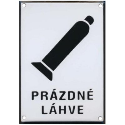 PRÁZDNÉ LÁHVE 150x210mm - smaltovaná tabulka – Zbozi.Blesk.cz