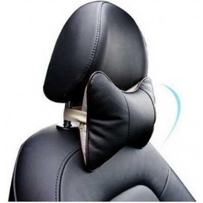 Cestovní relaxační polštář na opěrku hlavy psí kost černá – Zboží Živě