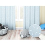 Biante Dětský dekorační závěs PM-063 Konfety na pastelově modrošedém 145x220 cm – Zboží Mobilmania