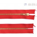 Zip mosazný nedělitelný červená 10 cm – Zboží Mobilmania