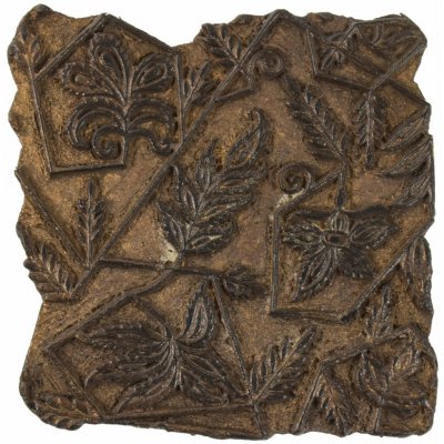Sanu Babu Antik dřevěná raznice na tisk přehozů s indickým motivem 14 x 8 x 16 cm – Zboží Živě