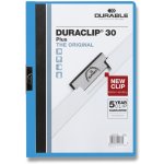 Durable Duraclip plastový rychlovazač na 30 listů modrý A4 – Sleviste.cz