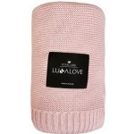 Lullalove Bambusová dečka Pudrová růž Úplet klasický – Sleviste.cz