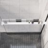 Koupelnový nábytek zahrada-XL Police na stěnu průchozí sprchy bílá 100 cm hliník