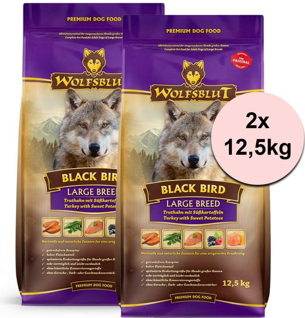 Wolfsblut Black Bird Large Breed 2 x 12,5 kg