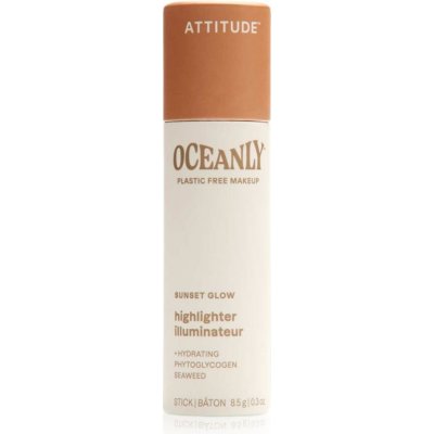 Attitude Oceanly Plastic Free Makeup tuhý krémový rozjasňovač Sunset Glow 8,5 g – Zboží Dáma