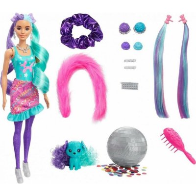 Barbie COLOR REVEAL Glitter! Vlasová stylizace modrá – Zboží Mobilmania