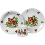 CZ Dětská jídelní sada porcelán PERNÍKOVÁ CHALOUPKA 3 ks – Sleviste.cz
