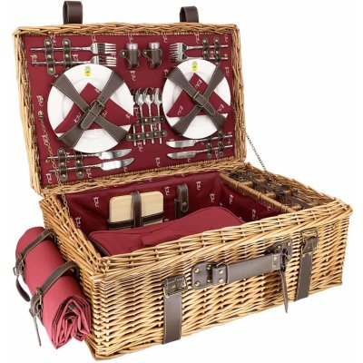 Les Jardins de la Comtesse piknikový koš pro 4 osoby model Burgundy Champs-Elysées – Zboží Dáma Les Jardins de la Comtesse piknikový koš pro 4 osoby model Burgundy Champs-Elysées – Zboží Dáma