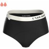 Menstruační kalhotky Underbelly menstruační kalhotky CLASSI černá ⁠bílá z polyamidu Pro slabší dny menstruace