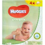 Huggies Natural Care dětské vlhčené ubrousky Quatro Pack 4 x 56 ks – Hledejceny.cz