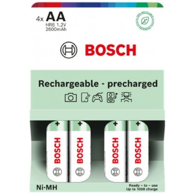 BOSCH Rechargeable-precharged AA 2600 mAh HR6B4P2600-00 4 ks – Zboží Živě