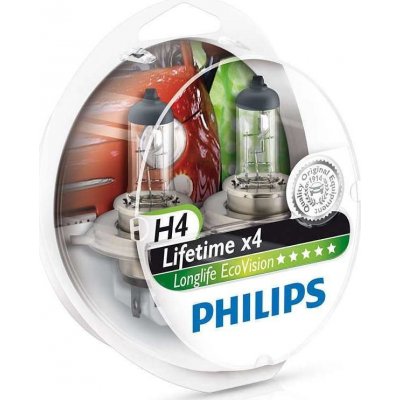 Philips LongLife EcoVision H4 P43t-38 12V 60/55W 2 ks 12342LLECOS2 | Zboží Auto