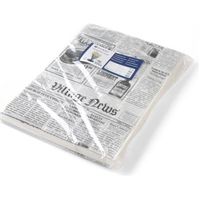 Hendi Pergamenový papír na hranolky a občerstvení, Novinový tisk, 500 ks – Zboží Dáma