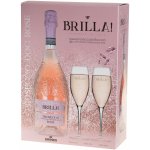 Brilla Rose Extra Dry 11% 0,75 l (dárkové balení 2 sklenice) – Hledejceny.cz