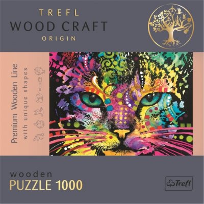 TREFL Wood Craft Origin Barevná kočka 1000 dílků