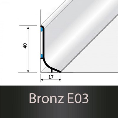 Profil Team soklová lišta Bronz Q63 E03 2,7 m 40 mm – Zbozi.Blesk.cz