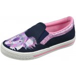 Plátěnky bačkory tenisky slip on Skarpol Kleo 176-24 černorůžové s pandou – Zboží Dáma