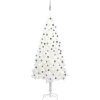 Vánoční stromek Meedo Umělý vánoční stromek s LED a sadou koulí bílý 150 cm PVC