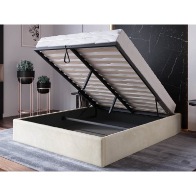 Ami Nábytek Box Line Velvet bez čela s úložným prostorem béžová – Zboží Mobilmania
