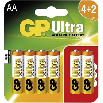 GP Ultra Alkaline AA 6ks 1014219012 – Zbozi.Blesk.cz