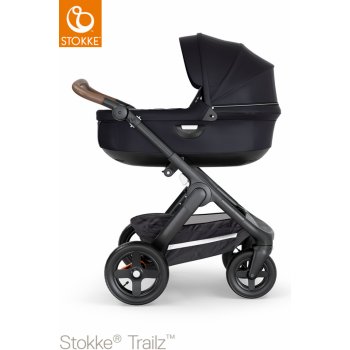 Stokke Trailz Terrain podvozek Black Černý/Hnědá rukojeť