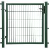 Pletiva Jednokřídlá brána Comfort se zámkem na klíč zelená 80 x 100 cm