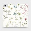 Pouzdro a kryt na mobilní telefon Apple Pouzdro Mobiwear Flipové Apple iPhone SE 2020 / SE 2022 - MD03S Tenké rostlinky s květy
