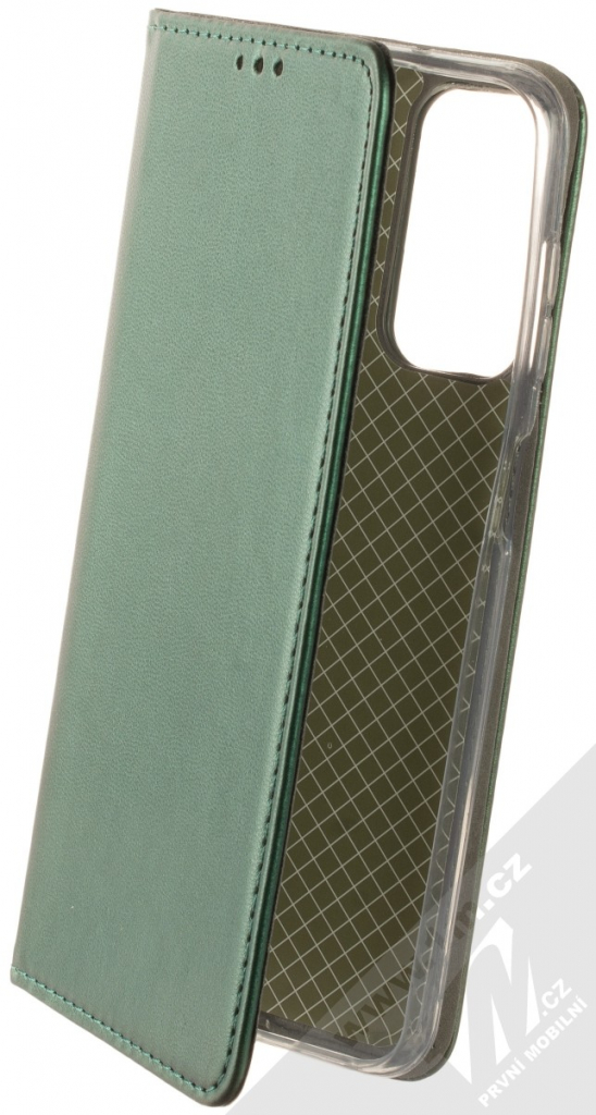 Pouzdro 1Mcz Magnetic Book flipové Samsung Galaxy M13 4G, Galaxy M23 5G tmavě zelené