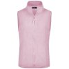Dámská vesta James & Nicholson dámská microfleece vesta světle růžová