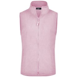 James & Nicholson dámská microfleece vesta světle růžová