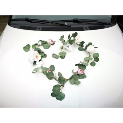 Srdce na auto eukalyptové růžové - 45 cm – Zboží Dáma