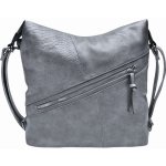 Velký středně šedý kabelko-batoh z eko kůže – Zboží Mobilmania