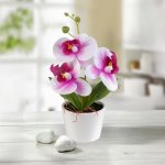Die moderne Hausfrau Umělá Orchidej v květináči – Sleviste.cz
