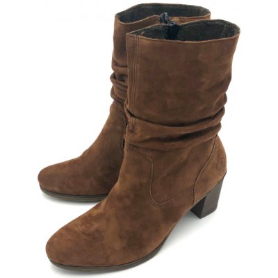 Rieker dámské kožené kozačky Y8983 hnědé – Zboží Mobilmania
