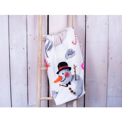 Jahu deka z mikrovlákna Snowman 150x200 – Zboží Mobilmania
