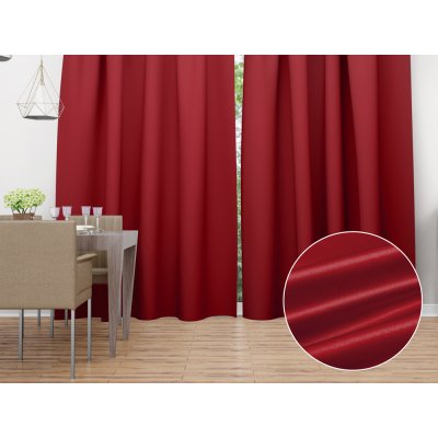 Biante Saténový závěs LUX-037 Červený 140x150 cm – Hledejceny.cz