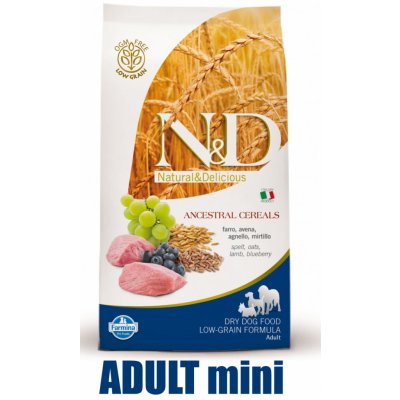 N&D Ancestral Grain Dog Adult Mini Lamb & Blueberry 0,8 kg – Zbozi.Blesk.cz