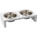 Karlie-Flamingo dvojMiska se stojánkem Kobushi S 2 x 220 ml 30 x 15 x 7 cm – Zboží Dáma