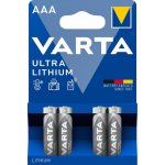 Varta Ultra Lithium 4ks AAA 6103301404 – Zboží Mobilmania