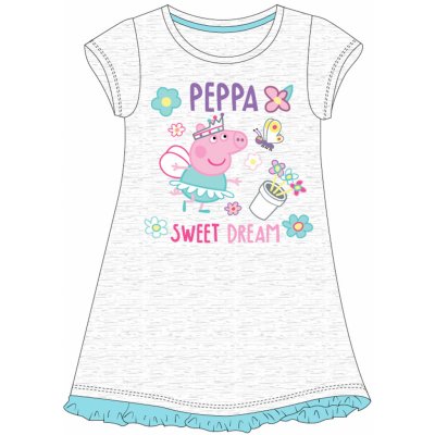 Prasátko Pepa licence Dívčí noční košile Prasátko Peppa šedý melír šedá – Sleviste.cz