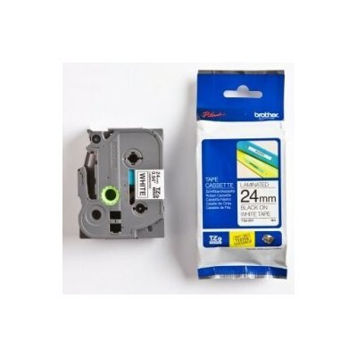 Originální páska do tiskárny Brother štítků, Brother, TZE-251, černý tisk/bílý podklad, laminovaná, 8m, 24mm – Zboží Živě
