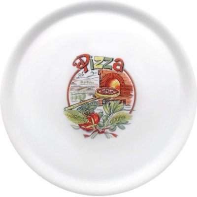 Saturnia porcelánový talíř na pizzu 310mm s dekorem „Pizza“ – Zboží Mobilmania