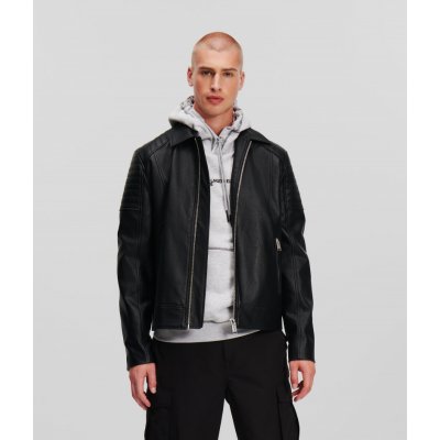 Karl Lagerfeld Jeans Klj Faux Leather Jacket černá – Zboží Mobilmania