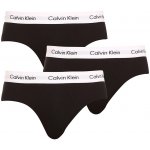 Calvin Klein slipy Cotton Hip Brief U2661G Black 3Pack – Zboží Mobilmania