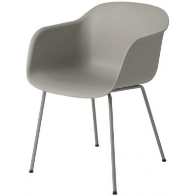 Muuto Fiber Armchair Tube Base šedá