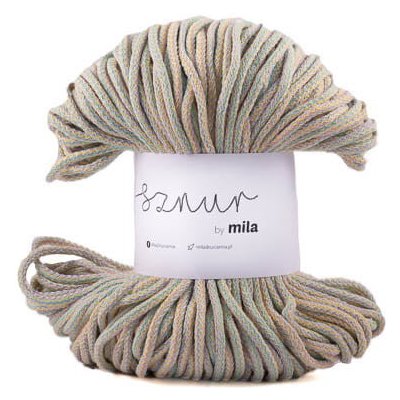 Bavlněná šňůra MILA RAINBOW 5mm - Multicolor pastel/PM114 – Zboží Dáma