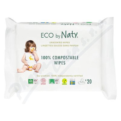 Eco by Naty vlhčené ubrousky Naty bez vůně, 20 ks – Zbozi.Blesk.cz