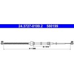 Lanko ruční brzdy ATE 24.3727-0199 (AT 580199) | Zboží Auto